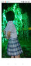 圣洛锋 原创JK制服百褶裙女银线格裙套装全套少女学生日系学院风 深海精灵（42CM短袖套装） M 腰围（64-68） 实拍图
