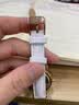 时仕（SEURE）适用dw表带男女小牛真皮针扣手表配件皮表带 DW手表带 白色平纹金扣 12mm 实拍图