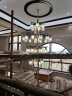 普蒂凯斯新中式复式楼客厅大吊灯别墅餐厅卧室灯全铜实木中国风简约吸吊灯 6062-10+5 晒单实拍图