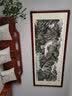 尚得堂 手绘国画山水画客厅装饰画办公室挂画风景画靠山图水墨源远流长 圆角棕色 装裱218*88（推荐） 实拍图
