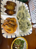 瓷然优品分格211减脂餐盘家用早餐盘子高级感定量分隔大人儿童三格分餐盘 10英寸长方三件套B-千叶 实拍图