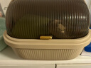 品喻（PINYU）【大号】碗筷收纳盒碗柜沥水碗架带盖碗筷餐具收纳盒碗碟架奶咖色 实拍图