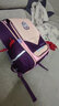 酷咖书包男孩小学生儿童双肩包女背包 轻便减负透气1-3-6年级大容量 深紫色（带独角兽挂件） 实拍图