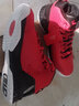乔丹QIAODAN男鞋磨砺篮球鞋秋季新品高帮皮面减震耐磨球鞋 极光红黑色(高帮加绒) 42.5 实拍图