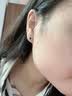 阿吉豆耳钉女925银耳钉高级感小众方糖百搭时尚黑色钻石耳环耳饰 实拍图