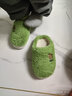 安尚芬棉拖鞋女士秋冬季新款室内家居月子鞋厚底防滑保暖加绒棉鞋 绿色【卡通熊】 36-37 适合35-36 实拍图