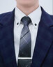 CHALES KIMO CK领带男士黑色正装商务手打窄版休闲职业工作上班条纹学生韩版6cm送男礼盒装 K29 （6cm手打款） 实拍图