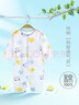 婧麒婴儿连体衣夏装新生男女宝宝夏季衣服纯棉薄款空调服爬服夏天 蓝小熊 80cm 实拍图
