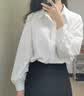相伊恋人JK制服女2026春夏新款白衬衫百褶裙套装学院纯欲风女装辣妹短裙 长袖基础款衬衫【单件】 M 码【适合90-105斤】 实拍图