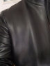 七匹狼真皮皮衣夹克男新款立领哑光面真皮柔软舒适男装衣服男士外套 001(黑色) XL 175/92A 实拍图