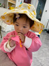 蒂乐 婴儿帽子夏季薄款男童女童遮阳帽儿童防晒帽太阳帽宝宝夏款渔夫帽 温蒂波点-黄 【头围45-50cm可戴】建议年龄5个月-2岁 实拍图