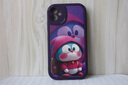 帅玺 适用苹果13/pro/max手机壳 iPhone全包防摔13mini卡通个性创意新硅胶皮纹软壳大笑哆啦男女 【暗紫色】脸红多啦紫-贈保护膜 苹果13 实拍图