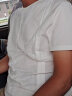 布先生男士短袖T恤夏季短袖时尚衣服白色圆领中式棉麻男装AT2043 白色 XXL/185 实拍图