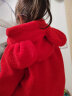 巴拉巴拉童装男童棉衣儿童外套宝宝棉服2023新年季加绒春装女208123106201中国红120cm 实拍图