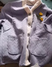 婧麒空气棉月子服秋冬季孕妇睡衣套装产后喂奶哺乳产妇家居服 紫色空气层-Jyz81935 XXXL（适合155_180斤） 实拍图