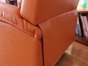 M家沙发 布艺单人沙发椅懒人电动沙发美容美甲多功能小户型客厅 橘色（呼吸皮面料） 普通款【坐/躺】 实拍图