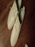 大东女士真软皮牛筋底新款女士小白鞋舒适防滑软底一脚蹬妈妈鞋单鞋休闲鞋 米白色 升级款 36 实拍图