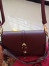 洛仕黛琪时尚女包2025新款软皮斜挎包中年妈妈高级感百搭小方包礼物单肩包 酒红 实拍图