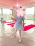 铁箭（TIEJIAN）舞蹈服女童练功形体服儿童连体蓬蓬裙芭蕾舞演出培训班跳舞裙 蓝色短袖 120 实拍图
