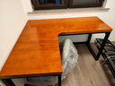 恬梦 实木电脑桌台式家用转角书桌卧室墙角拐角简易办公写字学习桌子 标准版:长140*55*75转角长120cm 实拍图