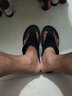 德国骆驼动感防水凉鞋男人字拖两穿新款夏季两用潮拖韩版个性百搭男士夹脚拖鞋软底软面耐磨防滑防臭 21880黑色（运动鞋码数） 40 实拍图