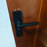 卡贝（cobbe）卧室门锁室内静音磁吸门锁机械房门锁木门把手通用黑色分体锁套装 A款面板锁+平开合页*3+门吸 实拍图