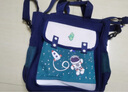 小学生补习袋卡通手提袋儿童书包男女童1-3-6年级单肩斜挎可双肩 ZW-0736#银河宇航员送挂件 实拍图