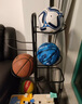 蜗家  篮球架收纳架家用室内足排球架羽毛球收纳筐学生球架球类置物架 有框版7553黑纱纹【高86CM】 实拍图