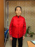 荼姚奶奶秋冬季宽松大码加绒针织衫开衫羊毛妈妈中老年装女本命年唐装 红色加绒加厚款 M (建议80-90斤) 实拍图