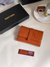班亚奴（banyanu）2025新款韩版女士钱包女短款简约复古油蜡牛皮搭扣小零钱夹 棕色-防盗刷 实拍图