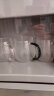 忆壶茶（YI HU TEA）玻璃杯家用泡茶杯耐热加厚喝水杯子套装四色杯把牛奶果汁杯啤酒杯 锤纹四色杯300ml*4 300ml 晒单实拍图