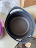 归.禾器24CM珐琅铸铁汤锅搪瓷家用生铁煲汤锅不易粘锅电磁炉通用双耳炖锅 珐琅炖锅【黛蓝】 24cm 实拍图
