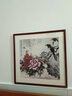 紫腾随轩新中式牡丹花开富贵装饰画客厅餐厅背景墙画卧室床头挂画壁画 图10 70*70cm红木色实木框 实拍图