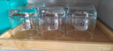 法国乐美雅无铅玻璃杯子耐热透明水杯家用喝水杯泡茶杯牛奶杯绿茶杯六只套装 矮款6只装(200ML)+托盘 实拍图