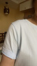 真维斯（JEANSWEST）T恤女夏季薄款圆领打底衫内搭短袖纯棉白色纯色上衣百搭浅蓝L 实拍图