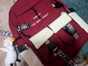 日系韩国ins风大容量书包男女高中学生韩版原宿学院风简约休闲初中生校园背包港风大学生男生双肩包电脑包 红色+小鸭【关注的店铺带勋章】 实拍图