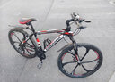 金武端自行车成人山地车公路赛车单车骑行变速超轻越野中学生初中青少年 尊享版-三刀轮-黑红色【铝架】 26寸30速 实拍图
