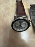 图登适用1853天梭表带小牛皮手表带 男真皮适用力洛克俊雅海星卡森豪致蝴蝶扣T006/T099/T063/T065表链 棕皮棕线-银色升级双按蝴蝶扣 22mm 实拍图
