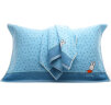 金号家纺 纯棉卡通枕巾 柔软透气单人枕头巾 一对2条装 蓝色 52*80cm 实拍图