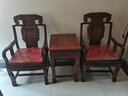 极美格 红木家具非洲花梨（学名：刺猬紫檀）太师椅休闲椅子阳台桌椅圈椅实木靠背椅老人椅凳子 椅子茶几三件套组合 实拍图