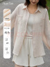 FitonTon棉麻衬衫女2023夏季薄款慵懒外套宽松设计感小众上衣衬衣 XL 晒单实拍图