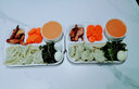 尚行知是盘子餐盘北欧创意一人食分格碟单人餐具陶瓷创意菜盘家用早餐盘 【12英寸四格盘1个】 实拍图