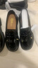 大东乐福鞋女2025早春新款甜美蝴蝶结平底套脚小皮鞋时尚通勤单鞋1247 黑色 36 实拍图
