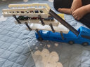 宝乐星儿童玩具男孩变形弹射大卡车收纳合金小车轨道折叠工程玩具车蓝生日礼物 实拍图