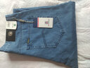 AEMAPE苹果男装纯棉春夏薄款男士牛仔裤宽松中腰直筒中老年经典全棉父亲 【薄款】浅蓝色 32 ( 2尺5) 实拍图
