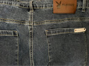 花花公子（PLAYBOY）牛仔裤男秋冬季裤子男士休闲裤韩版直筒宽松弹力潮牌男裤 蓝灰 32 实拍图
