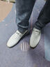 蜻蜓牌男鞋休闲皮鞋秋冬季软面皮真品男士豆豆鞋加绒保暖棉鞋男特大码 米色-皮面四季款 41 实拍图
