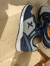 特步男鞋运动鞋男春季皮鞋跑步鞋防滑耐磨网面旅游鞋休闲慢跑鞋子男 白黑灰-067 40 实拍图