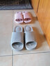 惠夫人拖鞋男室内夏季防滑软底洗澡家用情侣平跟女士家居家浴室凉拖鞋 【简约/轻】浅灰 40-41 （适合39-40码穿） 实拍图