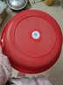 茶花乐惠圆筛塑料篮子筐圆形加厚洗菜篮筐收纳大号整理厨房沥水蓝家用 红色 35.8CM 实拍图